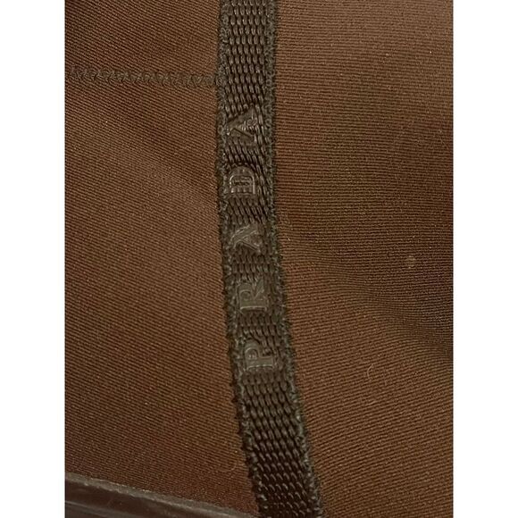 Prada Elegant Brown Stretch Fabric Ankle Boots with Kitten Heel for Women 40 - Picture 9 of 9